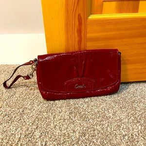 Coach wristlet - red